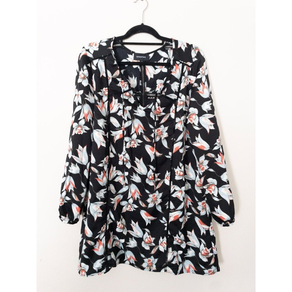 MINKPINK Black Floral Dress